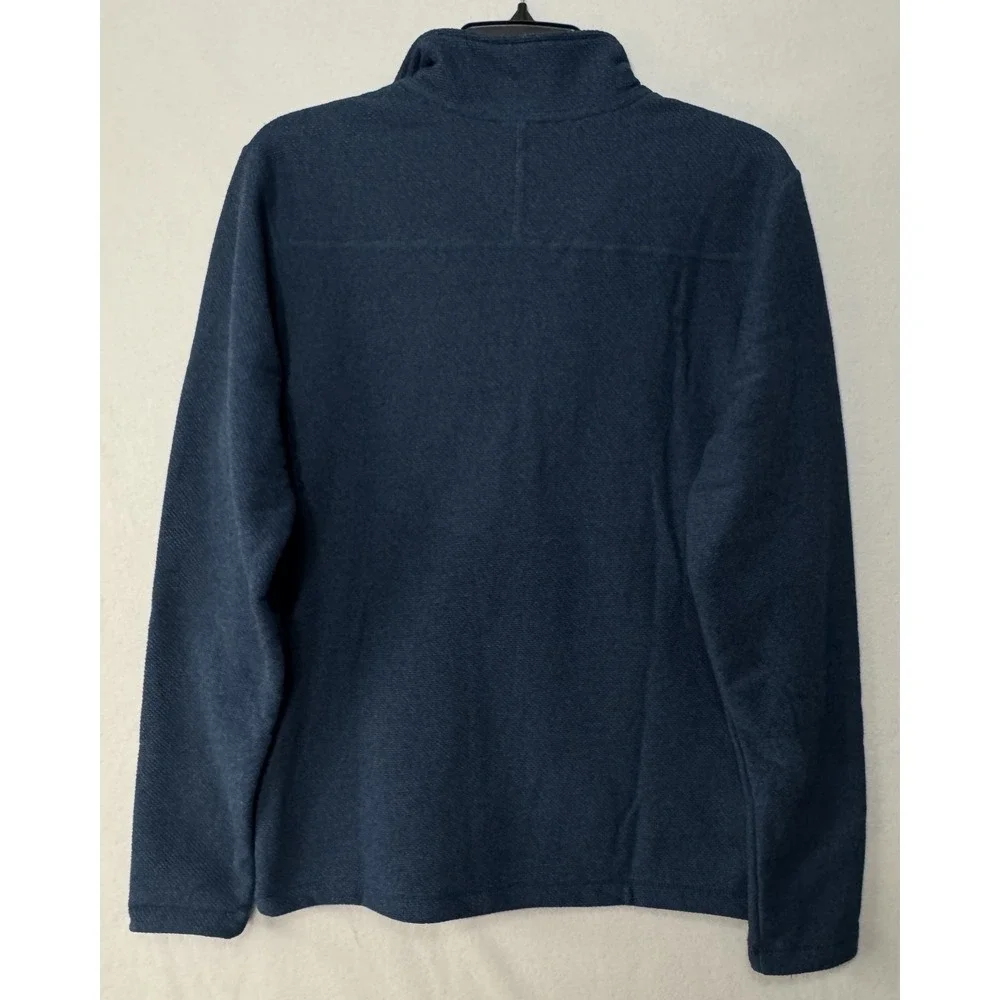 The North Face Textured Cap Rock Fleece 1/4 Zip Pullover Blue Men's Small NWT